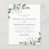 Budget Eucalyptus Greenery Wedding Invitation (Voorkant)