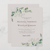 Budget Eucalyptus Greenery Wedding Invitation (Voorkant / Achterkant)