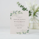 Budget Eucalyptus Greenery Wedding Invitation (Staand voorkant)