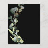 Budget Eucalyptus Greenery Wedding Invitation Flyer (Achterkant)