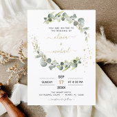Budget Eucalyptus Greenery Wedding Invitations Flyer