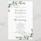 BUDGET Eucalyptus Greenery Wedding Programme (Voorkant)