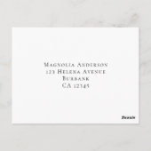 BUDGET Eucalyptus Greenery Wedding RSVP Briefkaart (Achterkant)