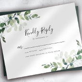 BUDGET Eucalyptus Greenery Wedding RSVP Card
