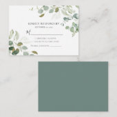 BUDGET Eucalyptus Greenery Wedding RSVP Card Notitiekaartje