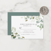 BUDGET Eucalyptus Greenery Wedding RSVP Card Notitiekaartje