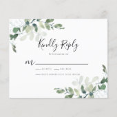 BUDGET Eucalyptus Greenery Wedding RSVP Flyer (Voorkant)