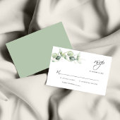 Budget Eucalyptus Greenery Wedding RSVP Kaart Notitiekaartje
