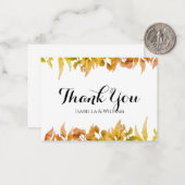 BUDGET Eucalyptus Greenery White Weduwschap Bedank Notitiekaartje (Voorkant / Achterkant in situ)