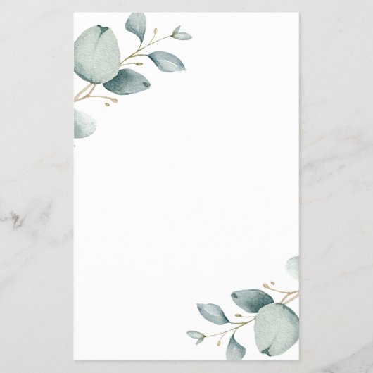 Budget eucalyptus groen chic bruiloft uitnodiging flyer (Achterkant)
