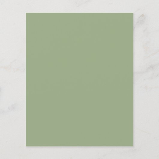 Budget Eucalyptus Groen Goud Bruiloft Flyer (Achterkant)