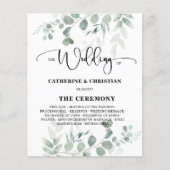 Budget Eucalyptus Groen Huwelijk Flat Programma's (Voorkant)