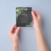 BUDGET Eucalyptus groen Huwelijk Flyer (Hand)