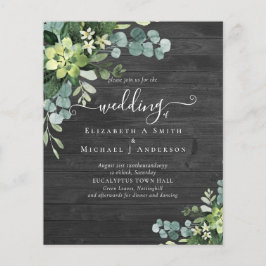 BUDGET Eucalyptus groen Huwelijk Flyer
