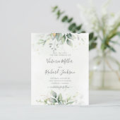 Budget Eucalyptus Groen Loof Save The Date (Staand voorkant)