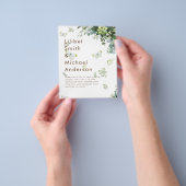 BUDGET Eucalyptus Groene Blad Botanische Trouwdag Flyer (Hand)