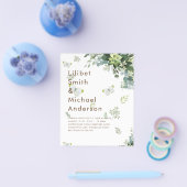 BUDGET Eucalyptus Groene Blad Botanische Trouwdag Flyer (Enkel)