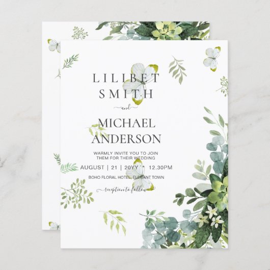 BUDGET Eucalyptus Groene Bladeren Botanische Trouw (Voorkant / Achterkant)