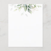 Budget Eucalyptus Groene Bladeren Elegante Trouwda (Achterkant)