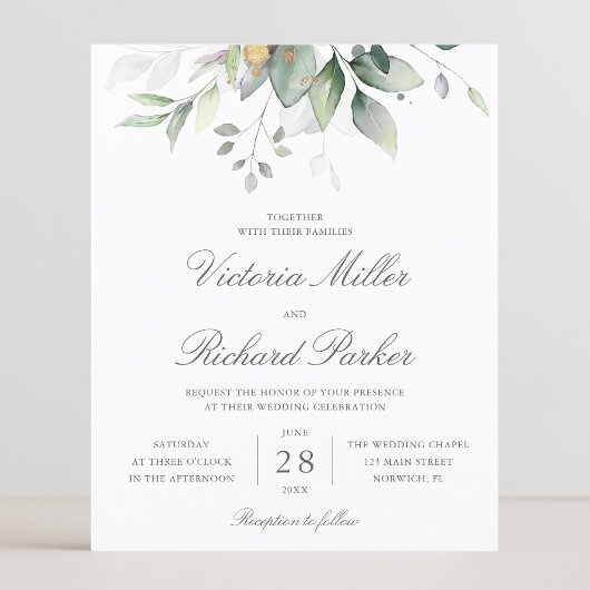Budget Eucalyptus Groene Bladeren Elegante Trouwda
