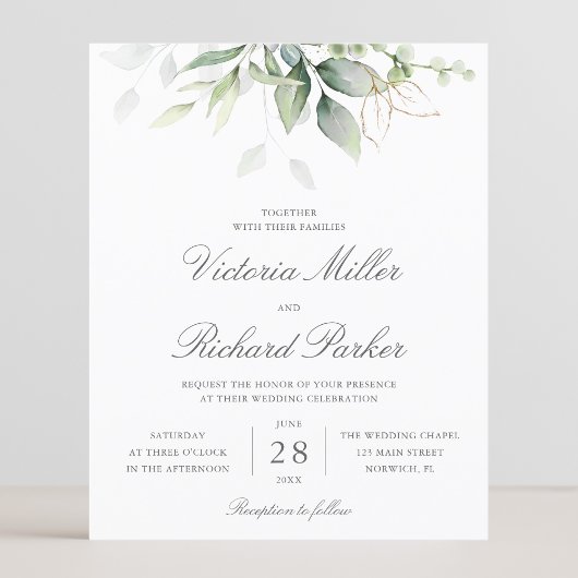 Budget Eucalyptus Groene Bladeren Elegante Trouwda