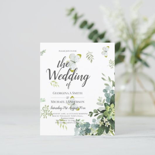 BUDGET Eucalyptus Groene Bladeren Smaragd Bruiloft (Staand voorkant)