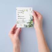 BUDGET Eucalyptus Groene Bladeren Smaragd Bruiloft Flyer (Hand)