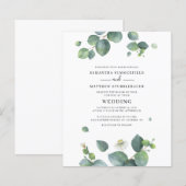Budget Eucalyptus Groene Botanische Trouwdag (Voorkant / Achterkant)