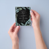 Budget Eucalyptus Groene Botanische Trouwdag Flyer (Hand)