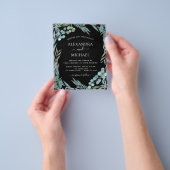 Budget Eucalyptus Groene Botanische Trouwdag Flyer (Hand)