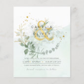 BUDGET Eucalyptus Groene Huwelijk Goud Huwelijk QR Flyer (Voorkant)