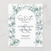 Budget Eucalyptus Groene Huwelijksaankondiging (Voorkant)