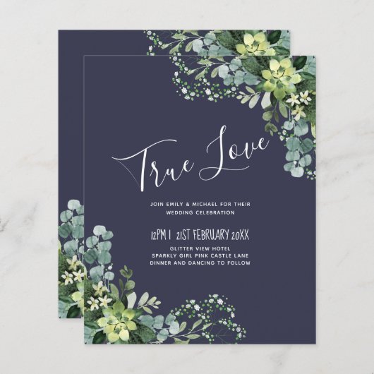 BUDGET Eucalyptus groene huwelijksbeplanting (Voorkant / Achterkant)