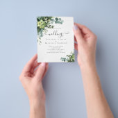 BUDGET Eucalyptus groene huwelijksfeest decoratie Flyer (Hand)