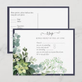 BUDGET Eucalyptus groene huwelijksfoliage Postca Briefkaart (Voorkant / Achterkant)