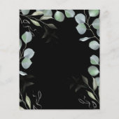 Budget eucalyptus groene huwelijksuitnodiging (Achterkant)