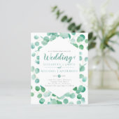 Budget Eucalyptus Groene Huwelijksuitnodigingen (Staand voorkant)