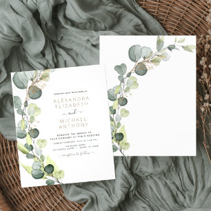 Budget Eucalyptus Groene Huwelijksuitnodigingen Flyer