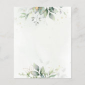 Budget Eucalyptus Groene natuur Goud Save The Date (Achterkant)