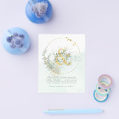 BUDGET Eucalyptus Groene Natuur Gouden Trouw QR CO Flyer (Enkel)