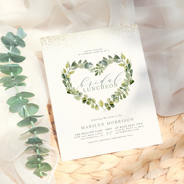 Budget Eucalyptus Heart & Gold Bridal Luncheon (Creator heeft geüpload)