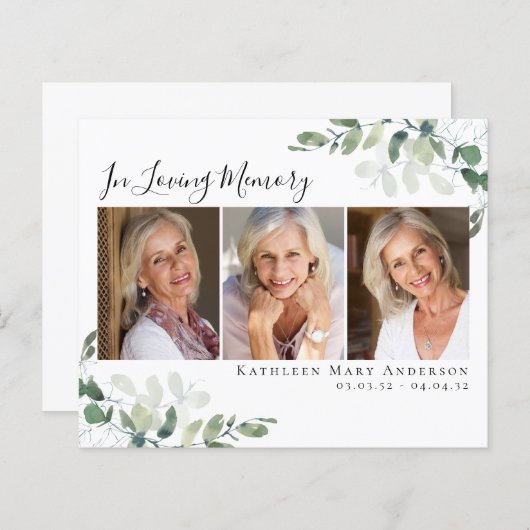 BUDGET Eucalyptus in het liefhebben van geheugen H (Voorkant / Achterkant)