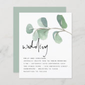 BUDGET Eucalyptus Informal Script Weddenschap Uitn (Voorkant / Achterkant)