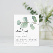 BUDGET Eucalyptus Informal Script Weddenschap Uitn (Staand voorkant)