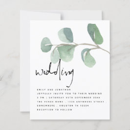 BUDGET Eucalyptus Informal Script Weddenschap Uitn