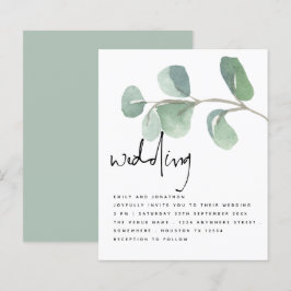 BUDGET Eucalyptus Informal Script Weddenschap Uitn