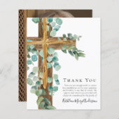 Budget Eucalyptus Kruis Sympathie Dankkaart (Voorkant / Achterkant)