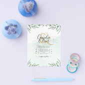 Budget Eucalyptus laat Greenery Wedding QR CODE Flyer (Enkel)