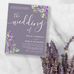 Budget Eucalyptus & Lavender Huwelijksuitnodiging