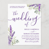 Budget Eucalyptus & Lavender Huwelijksuitnodiging (Voorkant)